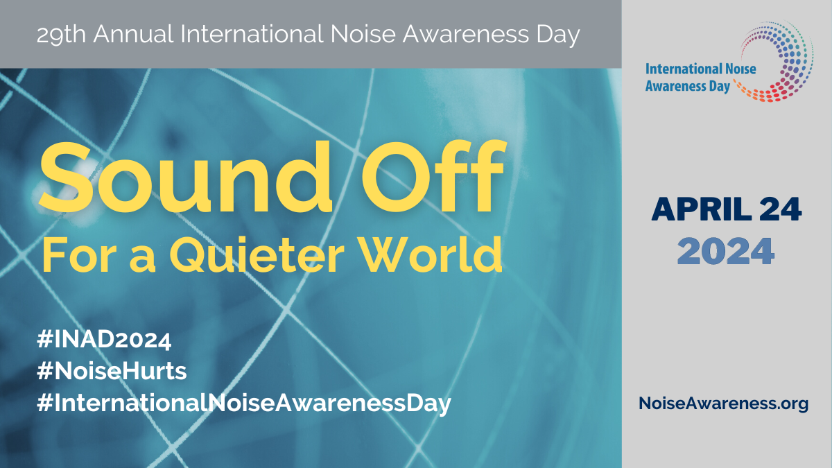 Noise awareness message of Sound Off for a Quieter World